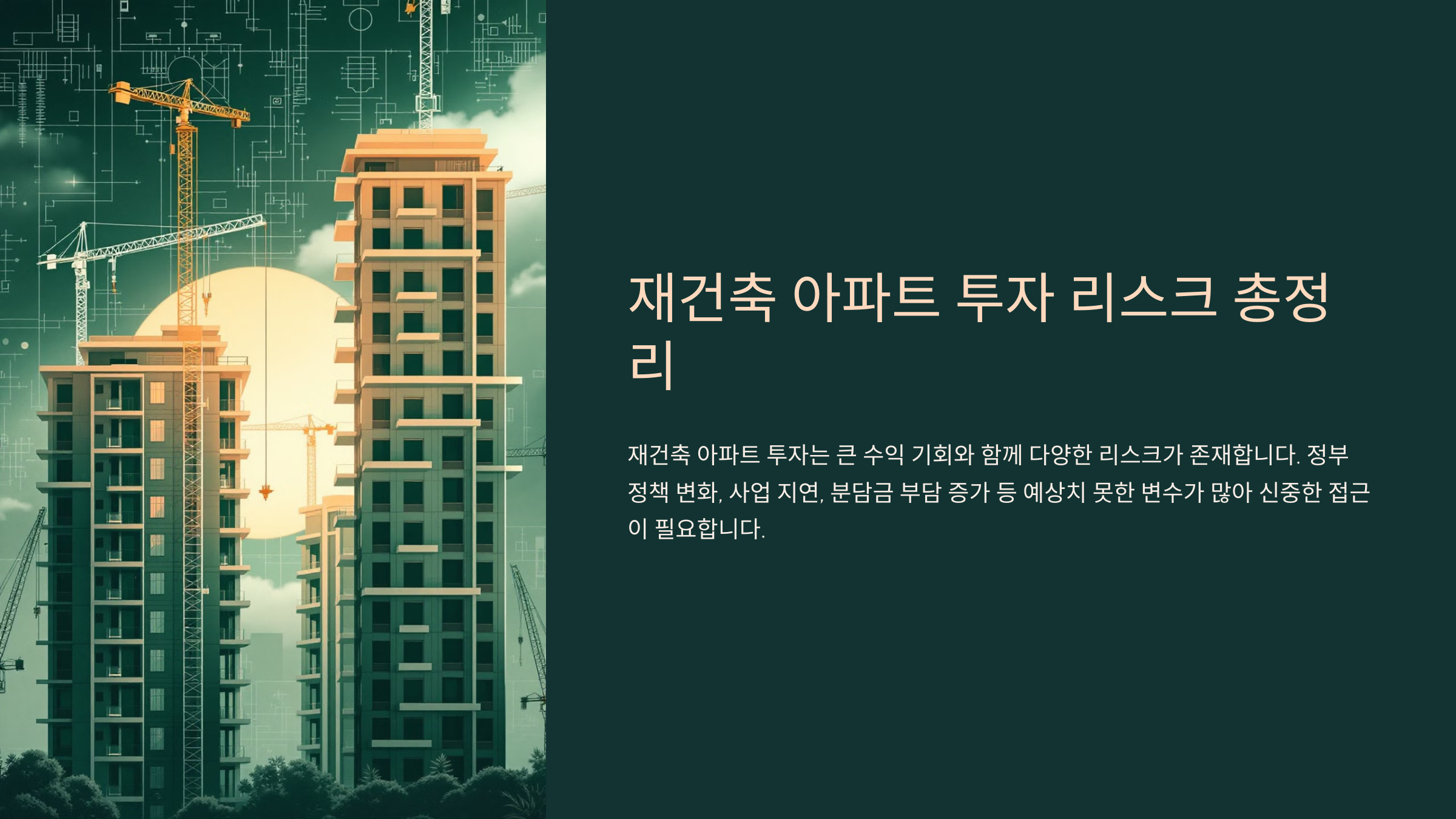 재건축 아파트 투자 리스크 총정리