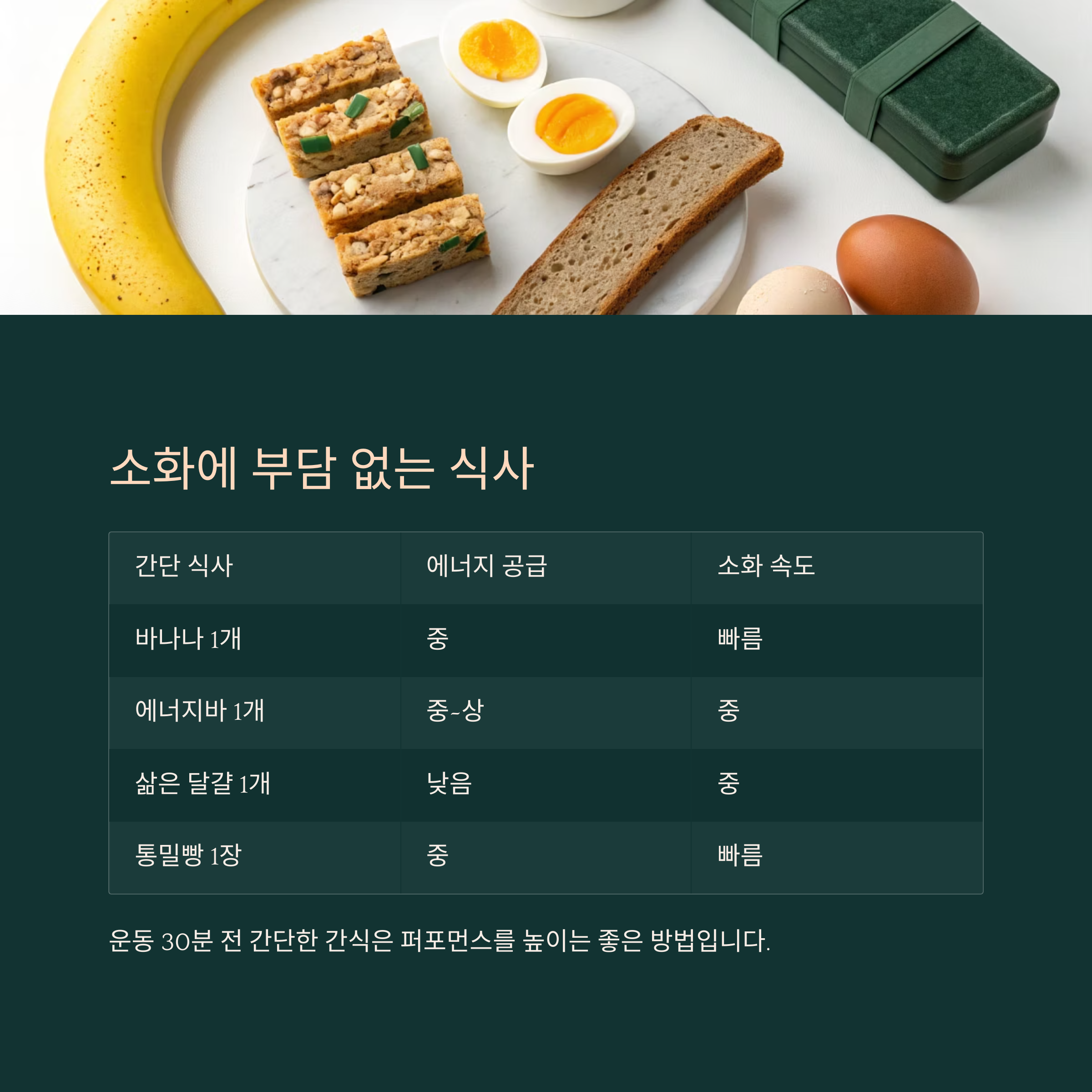 소화에 부담 없는 식사