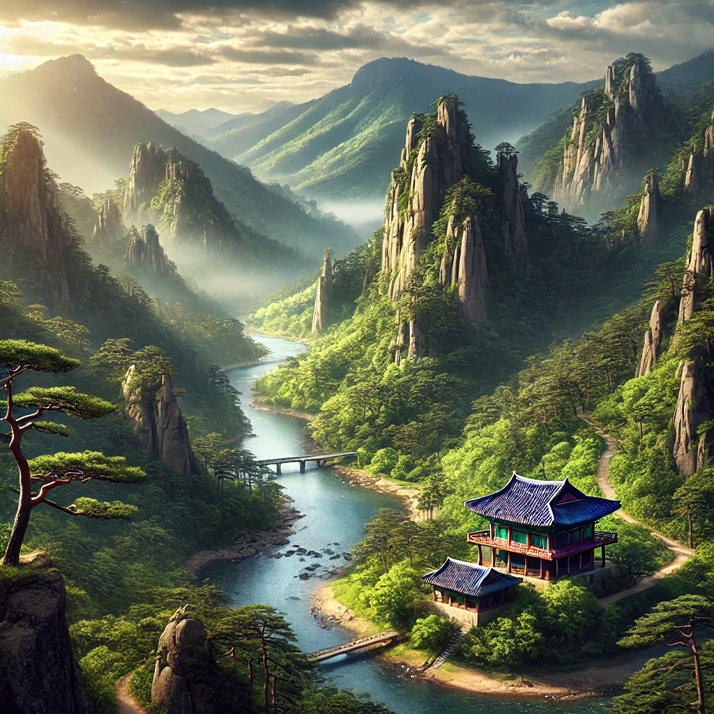 월악삭 국립공원 풍경 배경 사진