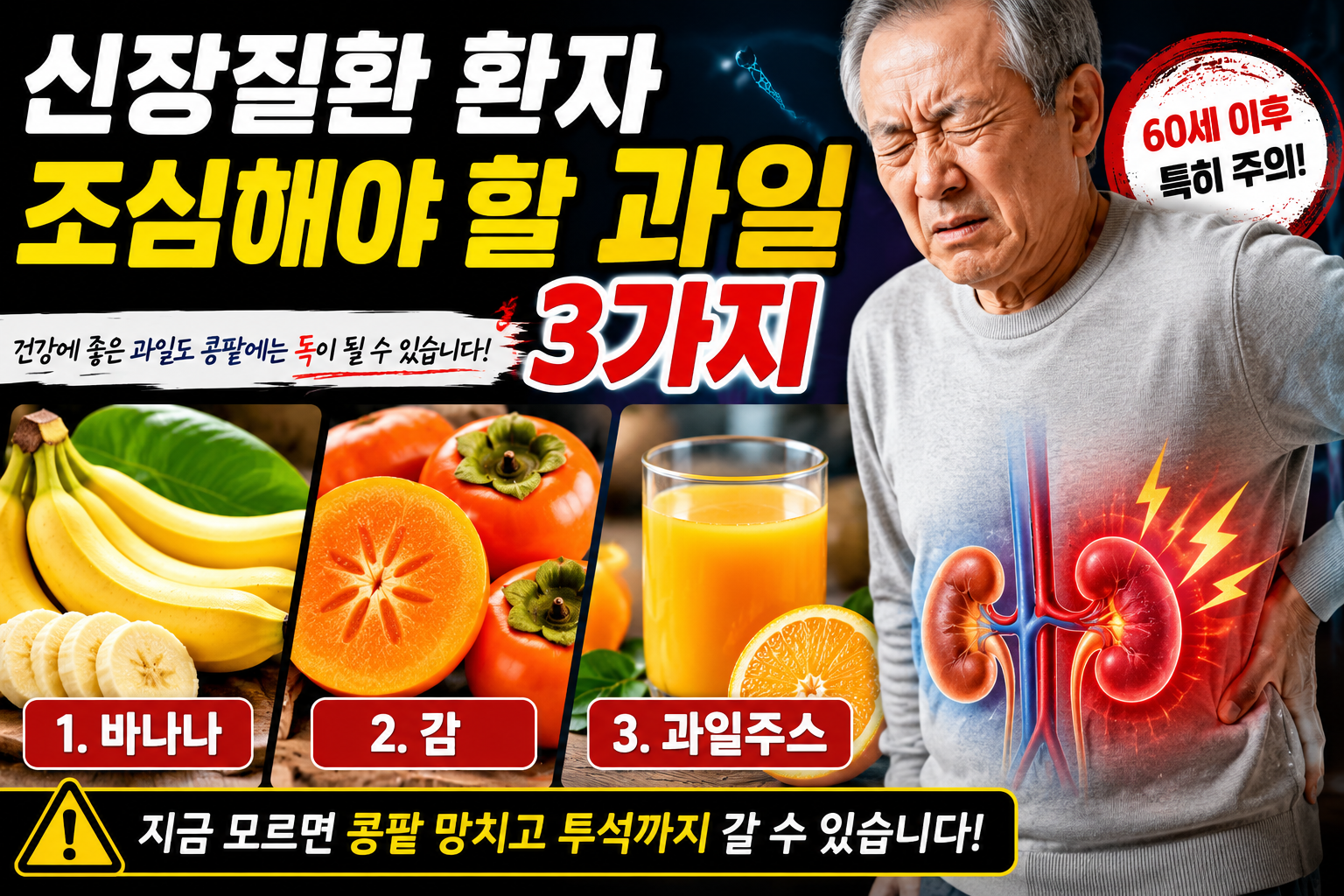 신장질환 환자가 조심해야 할 과일 3가지, 건강에 좋은 과일도 콩팥에는 독이 될 수 있습니다