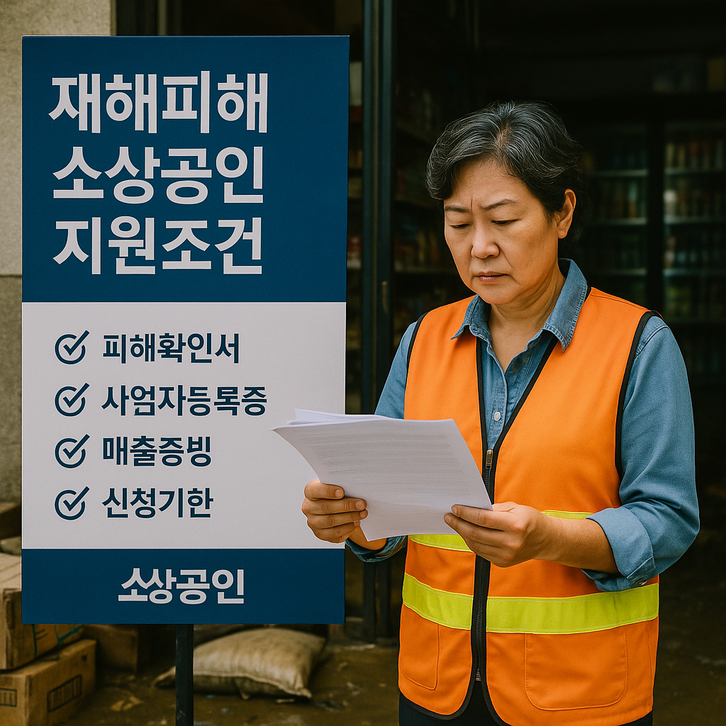 재해피해 소상공인 지원조건