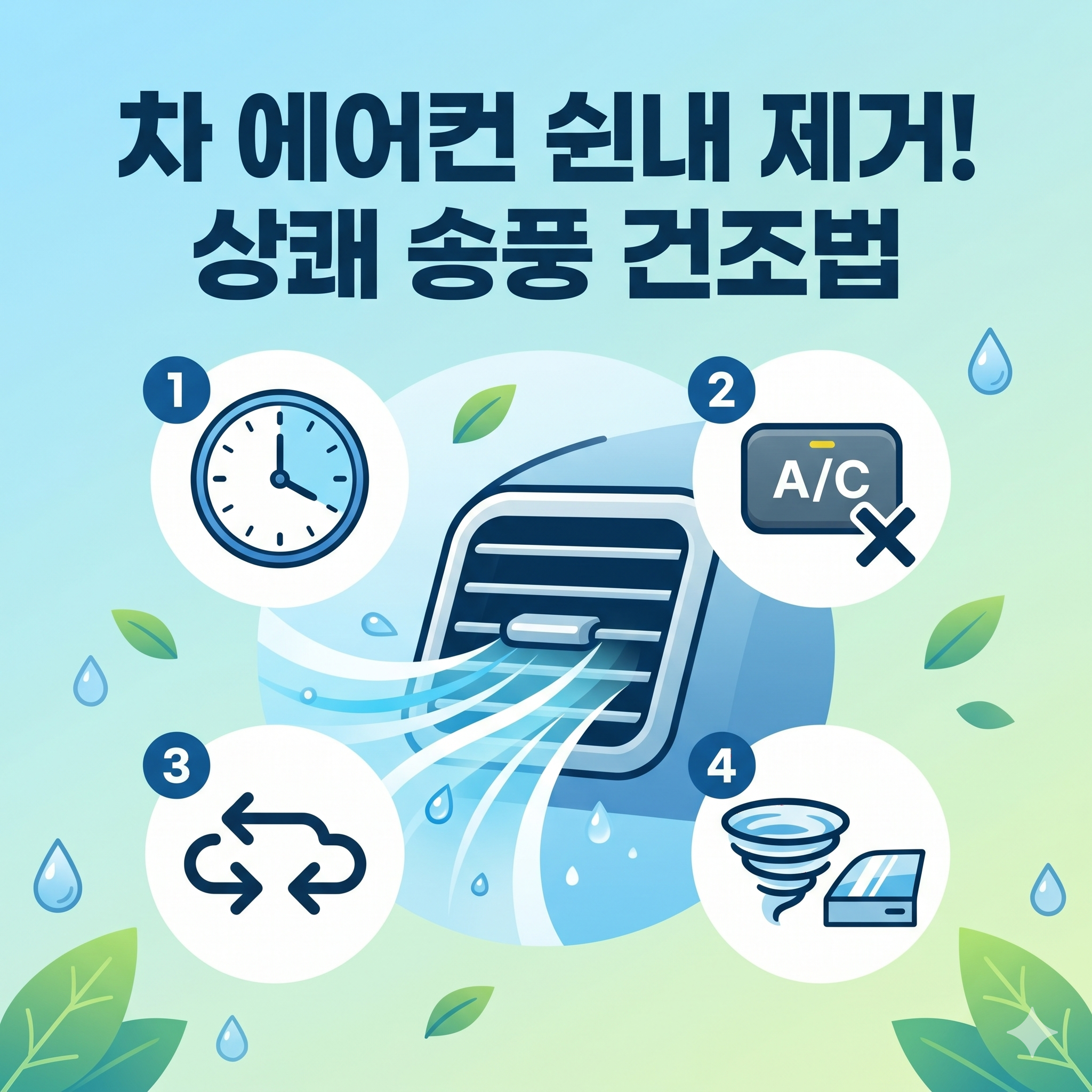 차량 에어컨 쉰내 제거하는 송풍 건조 방법과 반려견 동반 운전자 관리 팁