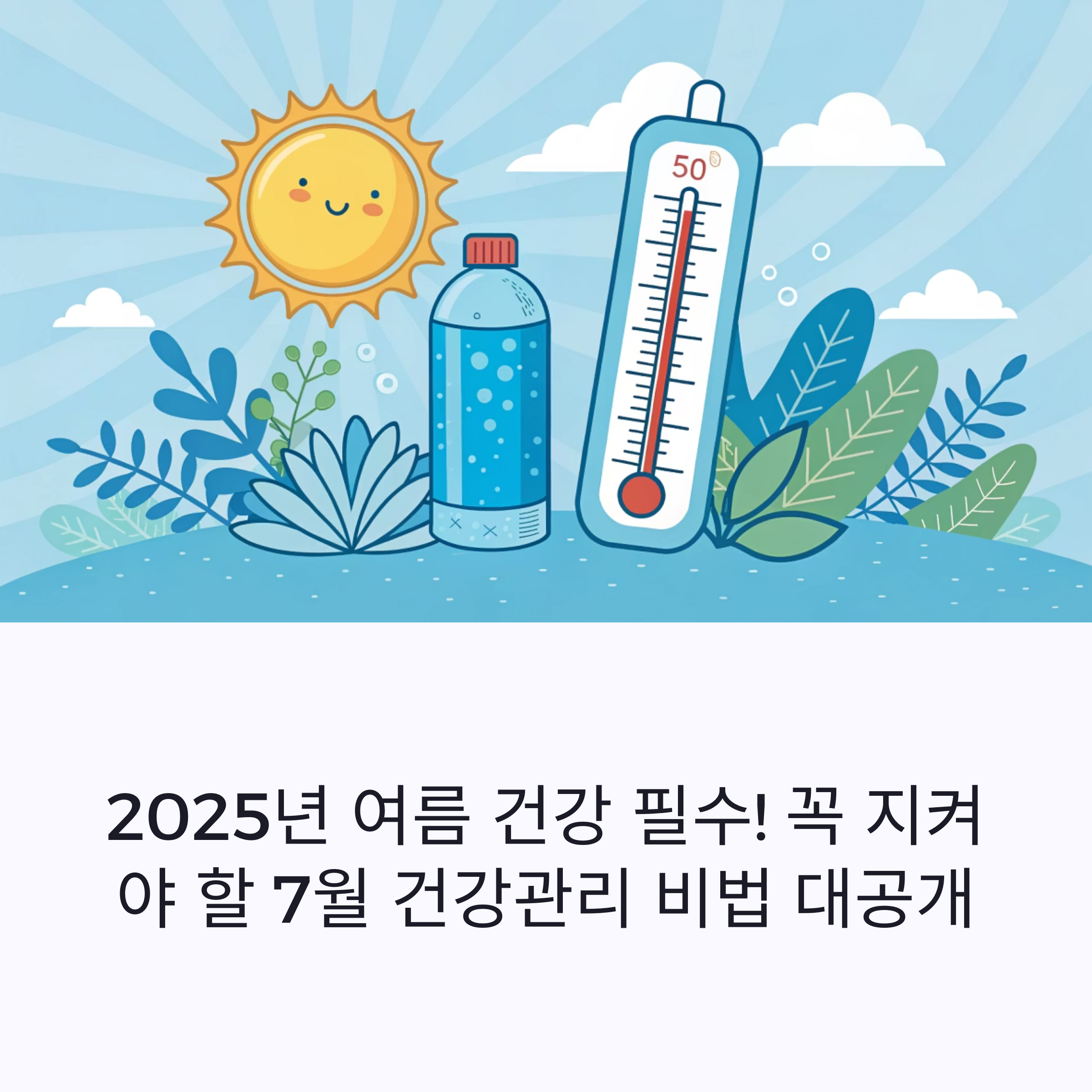 2025년 여름 건강 필수! 꼭 지켜야 할 7월 건강관리 비법 대공개