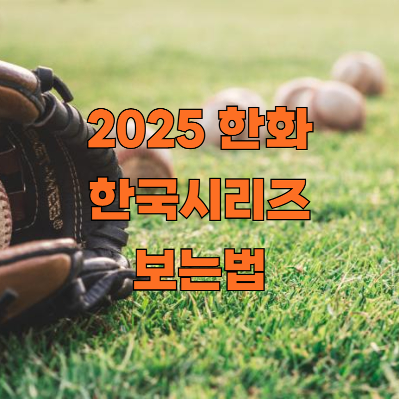2025 한화 한국시리즈 보는법