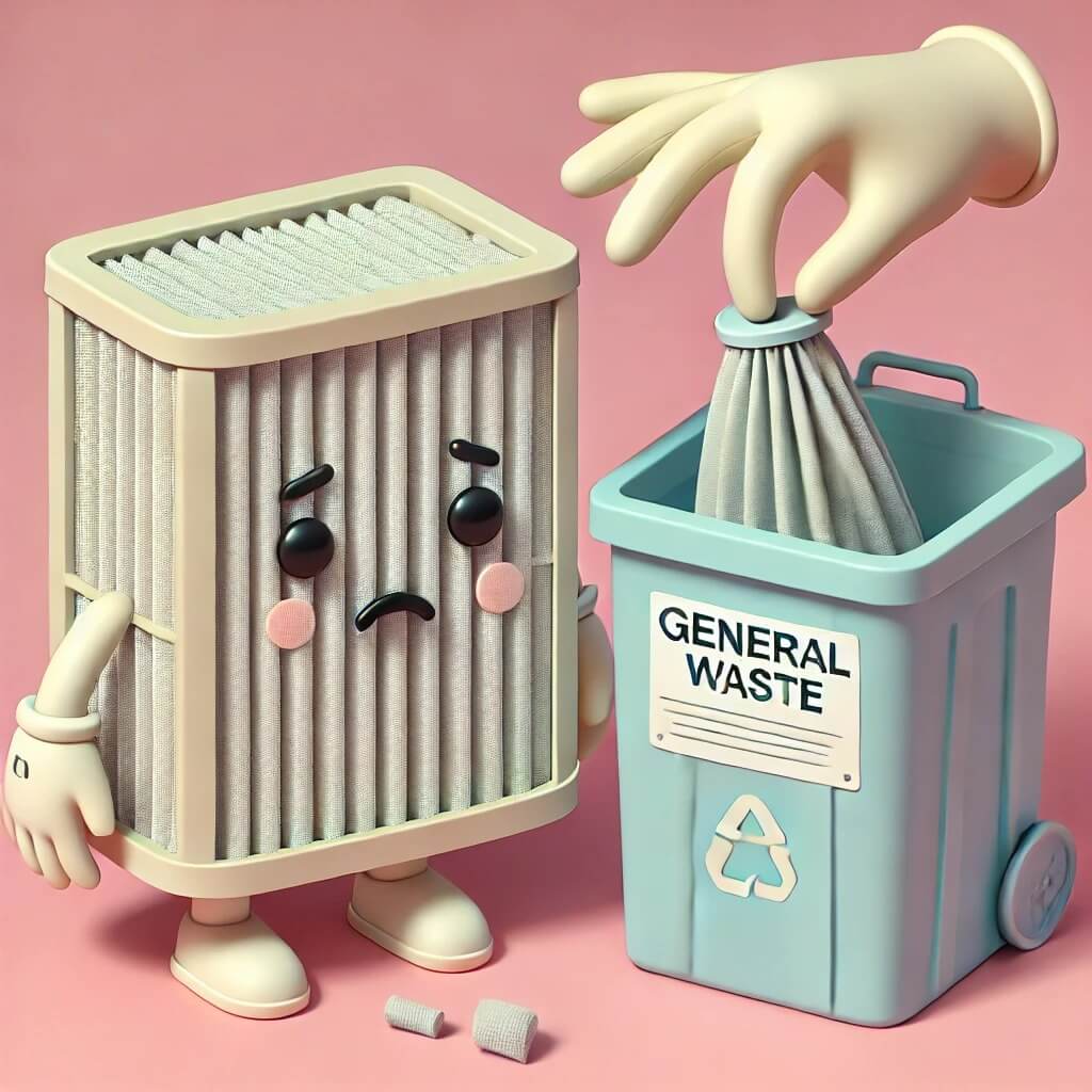 공기청정기 HEPA 필터 (집진필터) 버리기