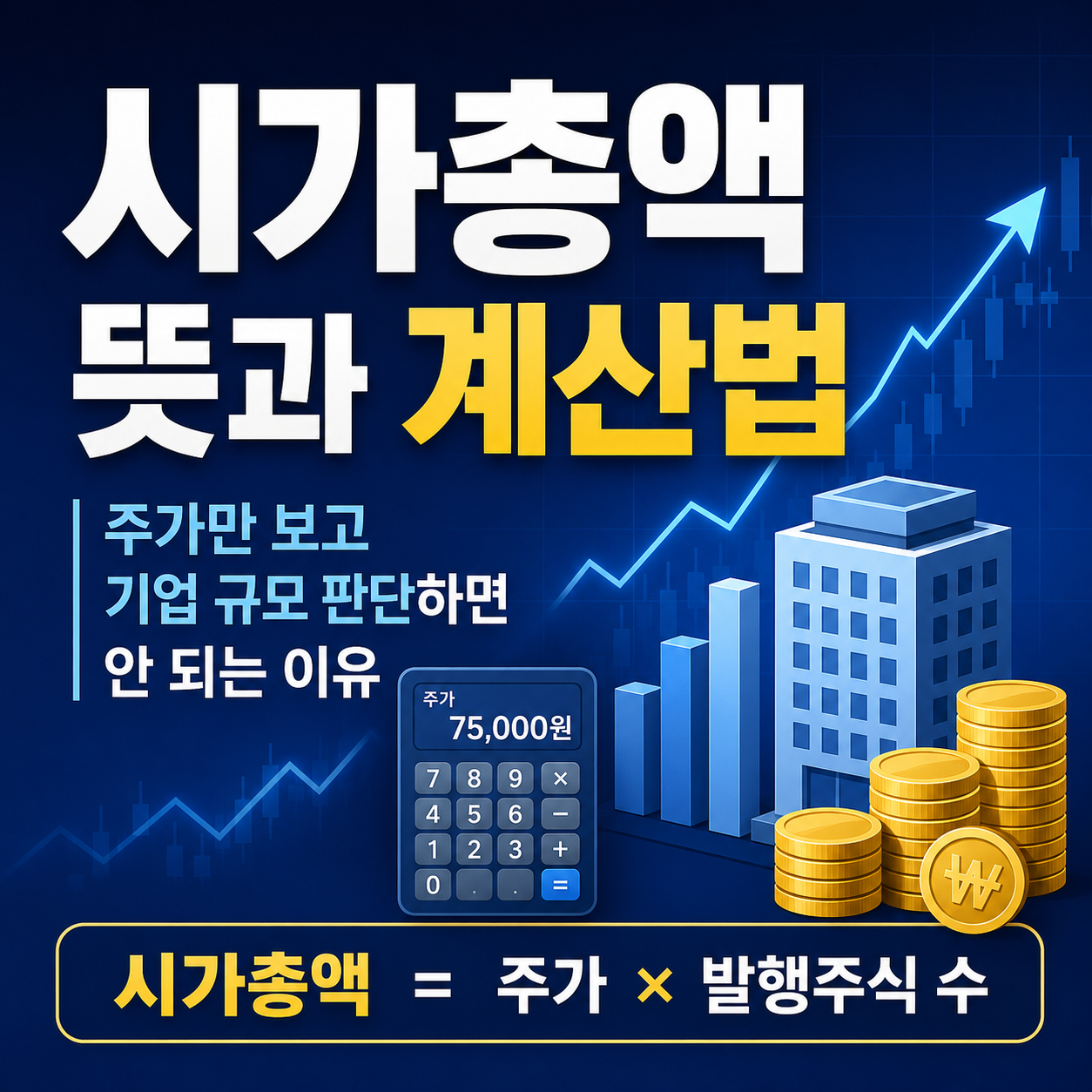 시가총액 뜻과 계산법, 주가만 보고 기업 규모를 판단하면 안 되는 이유