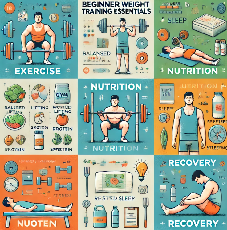 웨이트 초보 필수3요소 (운동, 영양, 회복) 사진