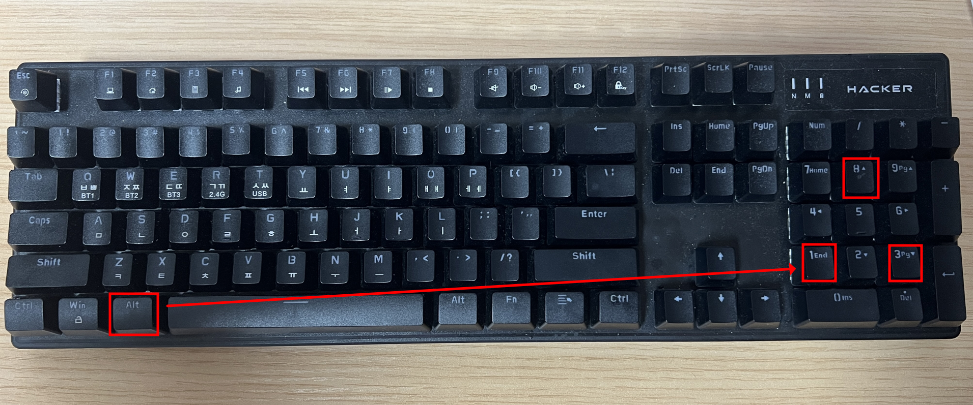 가운데 점 단축키