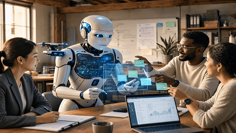 <img src=&rdquo;future-of-self-improving-ai-agents.jpg&rdquo; alt=&rdquo;작업 경험을 바탕으로 실행 방식을 개선하며 사람과 협력하는 미래의 AI 에이전트&rdquo;>