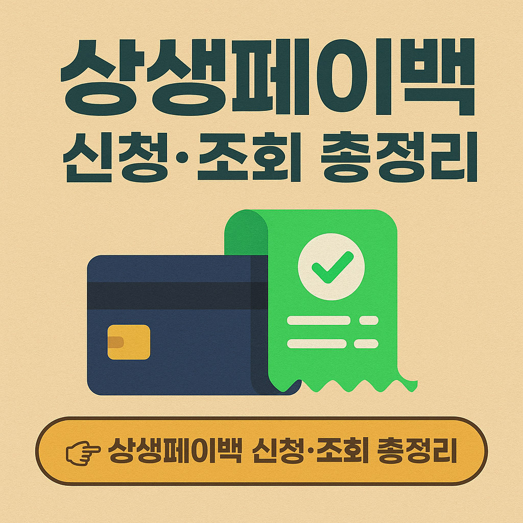 상생페이백 신청조회 한 번에! 지급 대상·방법 총정리