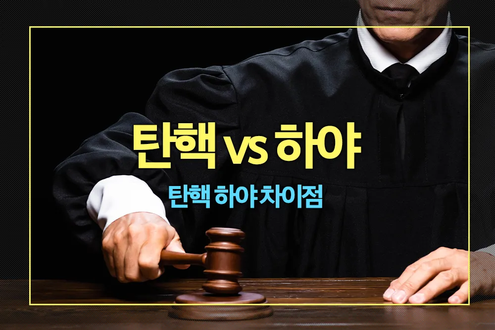 탄핵 하야 차이점