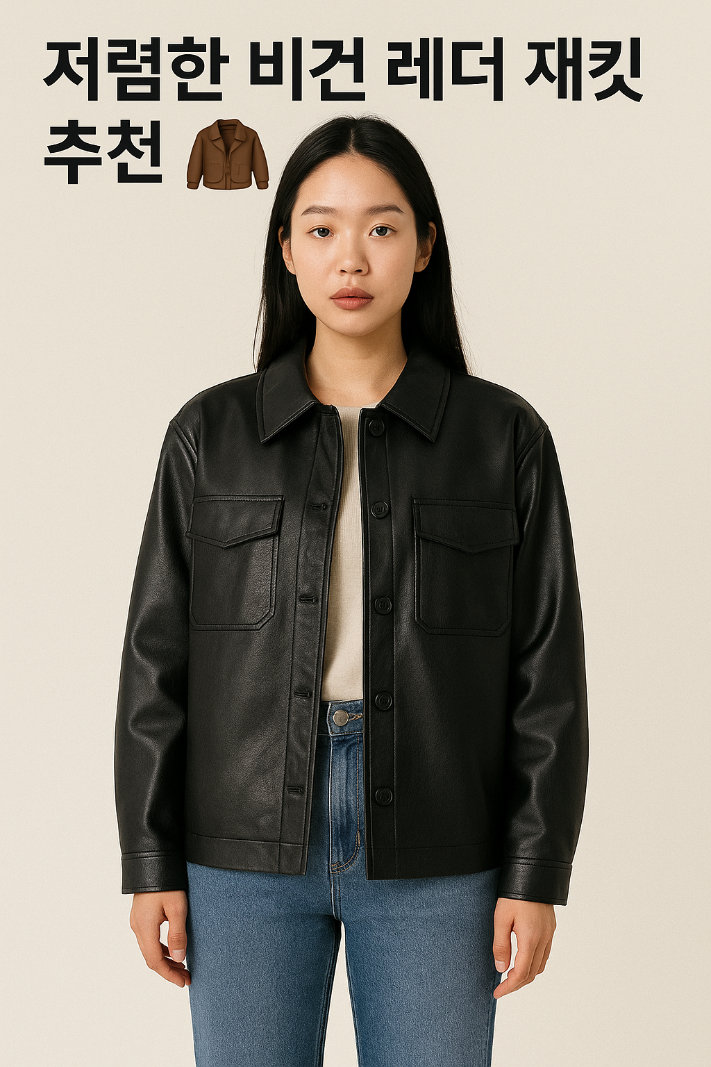 비건 레더 재킷