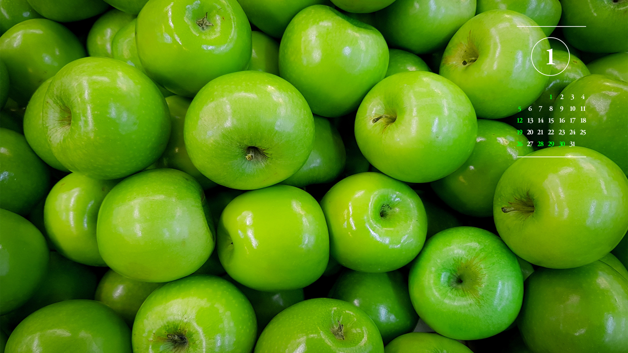 12 풋사과 한가득 A - 2025년1월 노트북배경화면