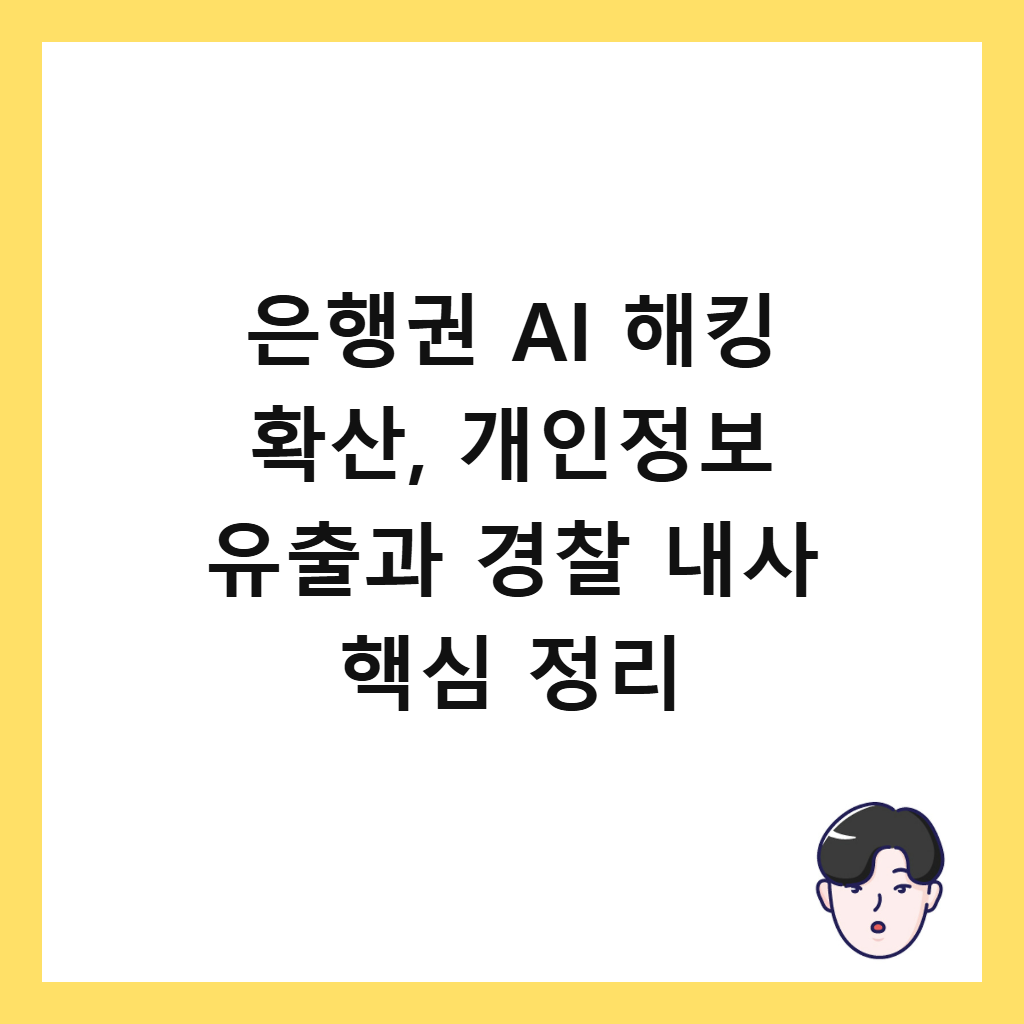은행권 AI 해킹 확산, 개인정보 유출과 경찰 내사 핵심 정리 썸네일