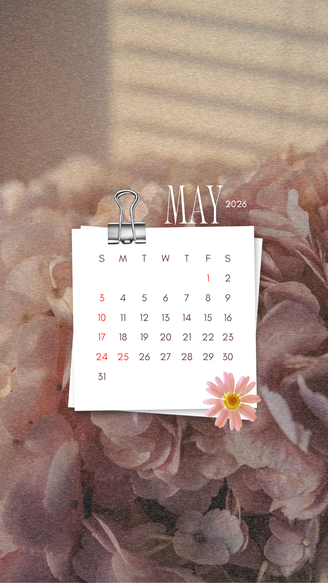 2026년5월 달력 배경화면 스마트폰 바탕화면 이미지 사진 모음