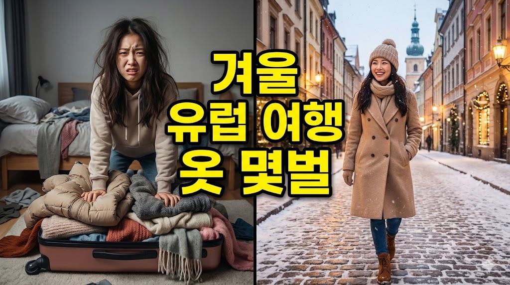 겨울 유럽 여행, 옷 몇 벌? 상하의 단 7벌로 14일 코디 끝장내기