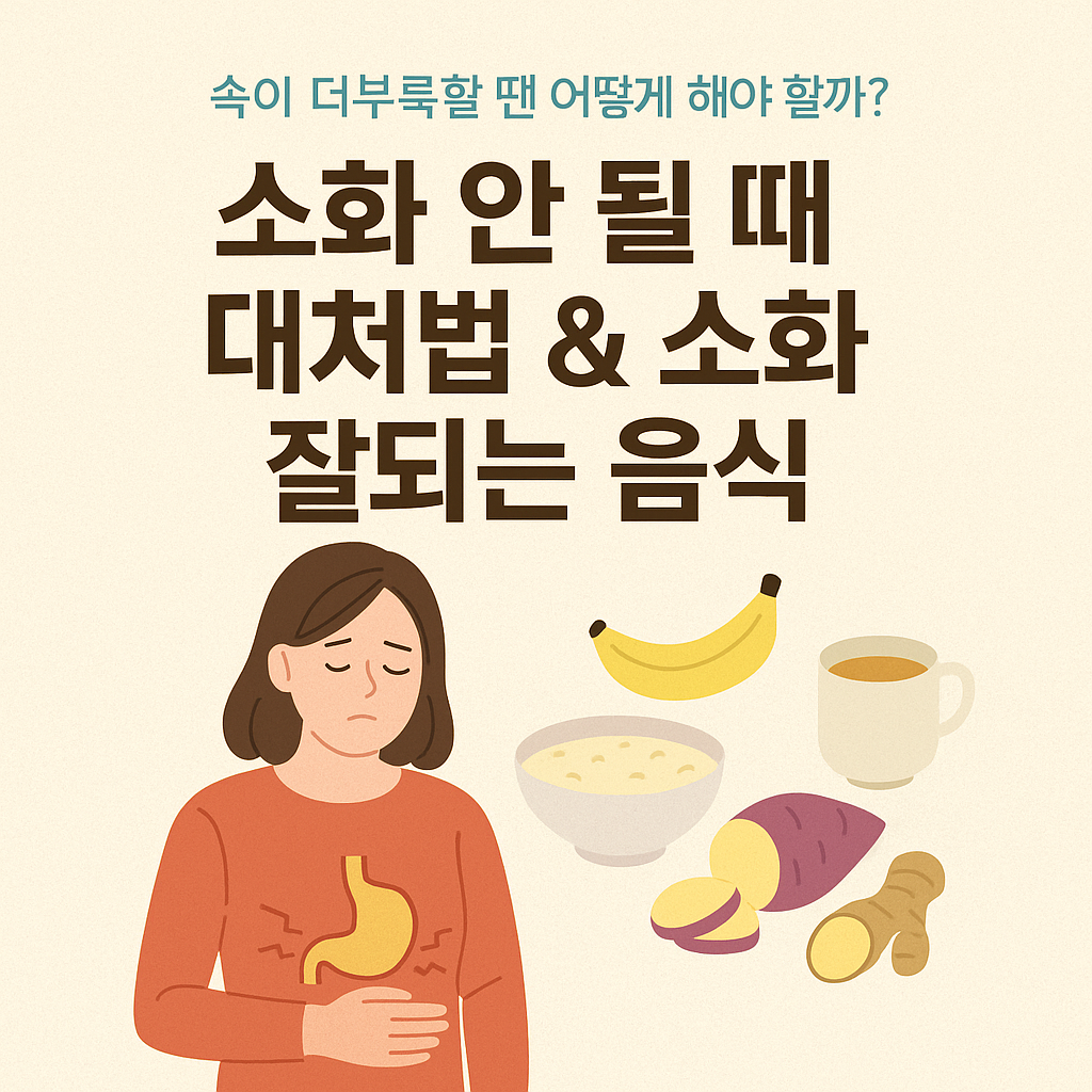 소화 안 될 때 대처법 & 소화 잘되는 음식
