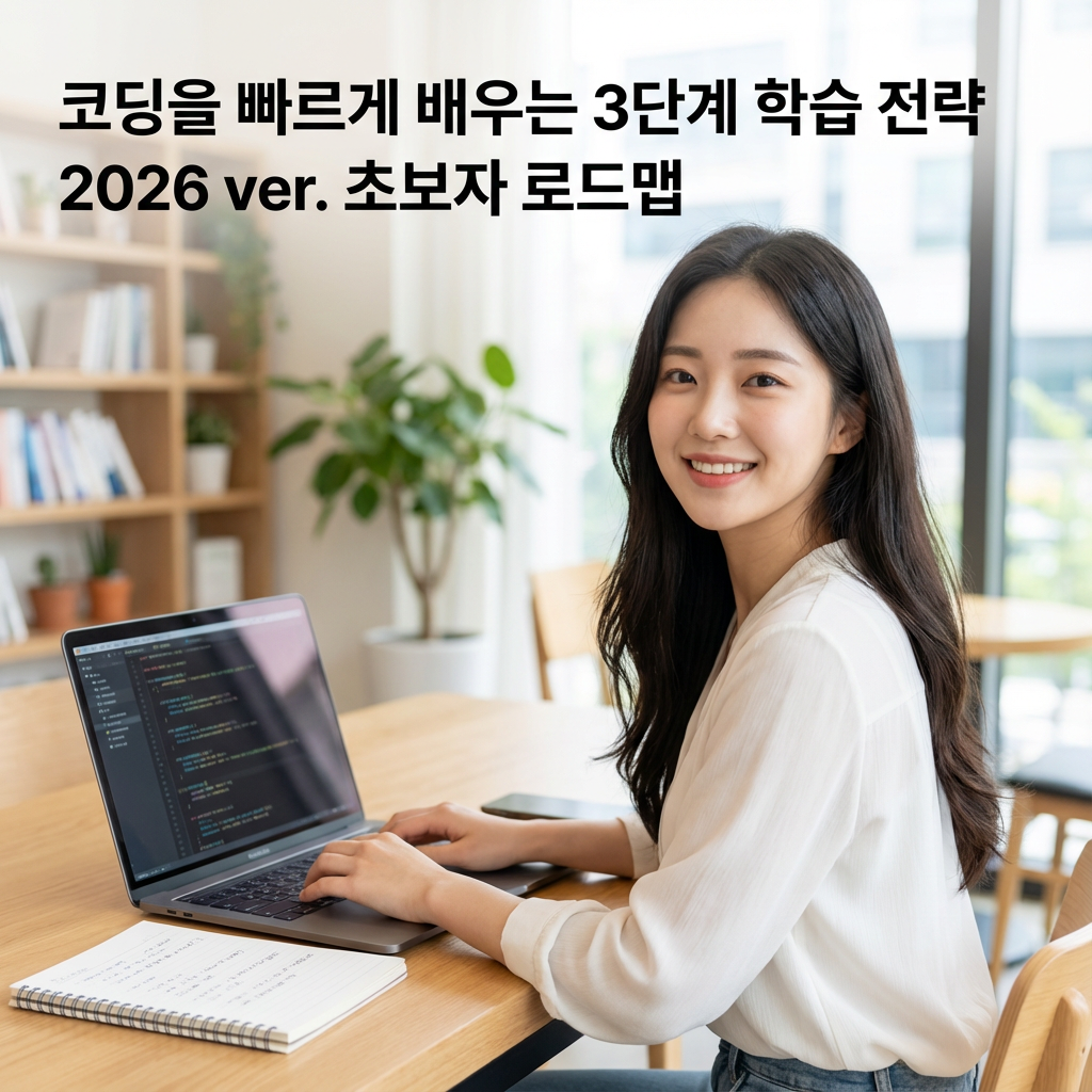 코딩을 빠르게 배우는 3단계 학습 전략 | 2026 ver. 초보자 로드맵