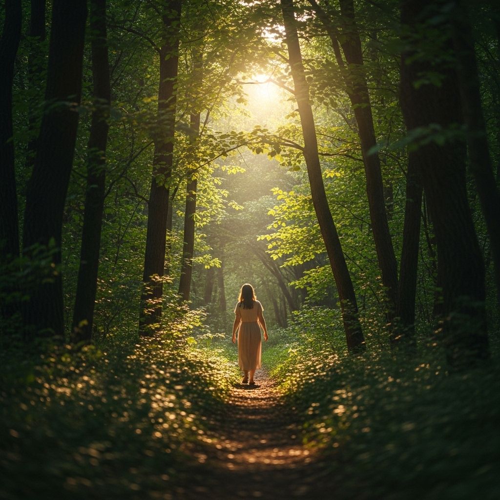 심야약국16&amp;#44; 숲에서 산책하는 여성