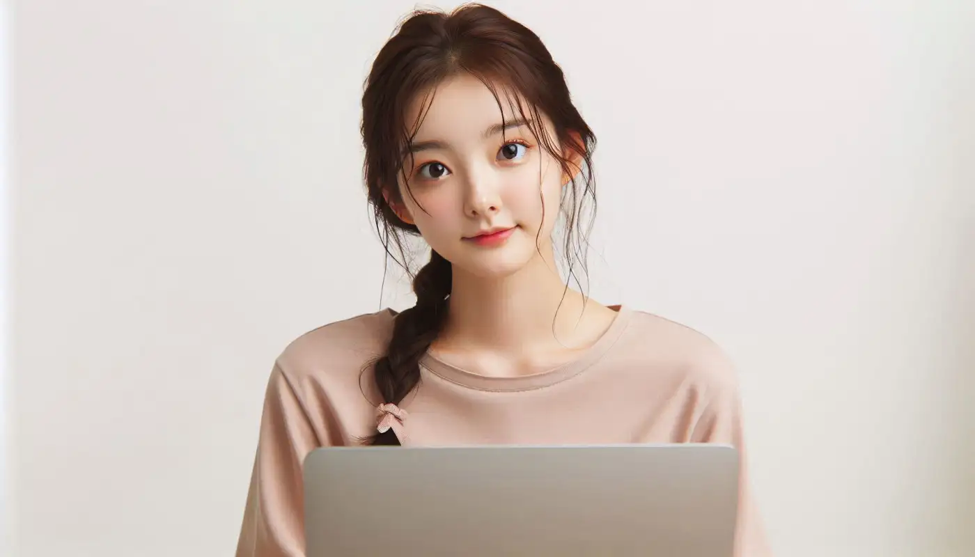 okx-가입-이벤트-방법을-알아보는-여성의-모습