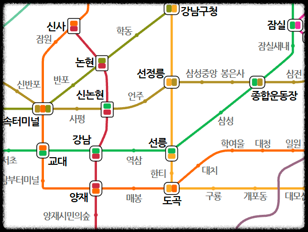 버전의 노선도를 제공