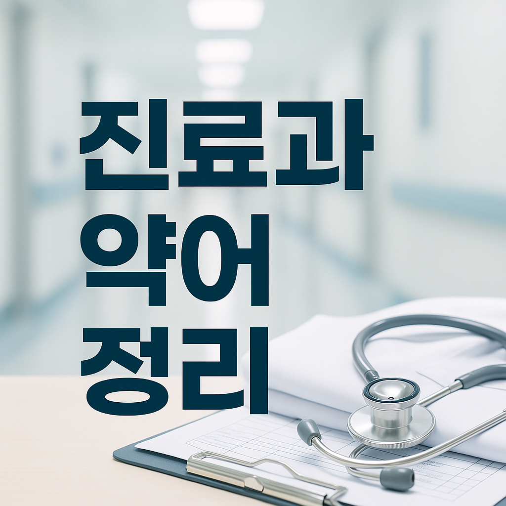 병원 진료과 약어 정리