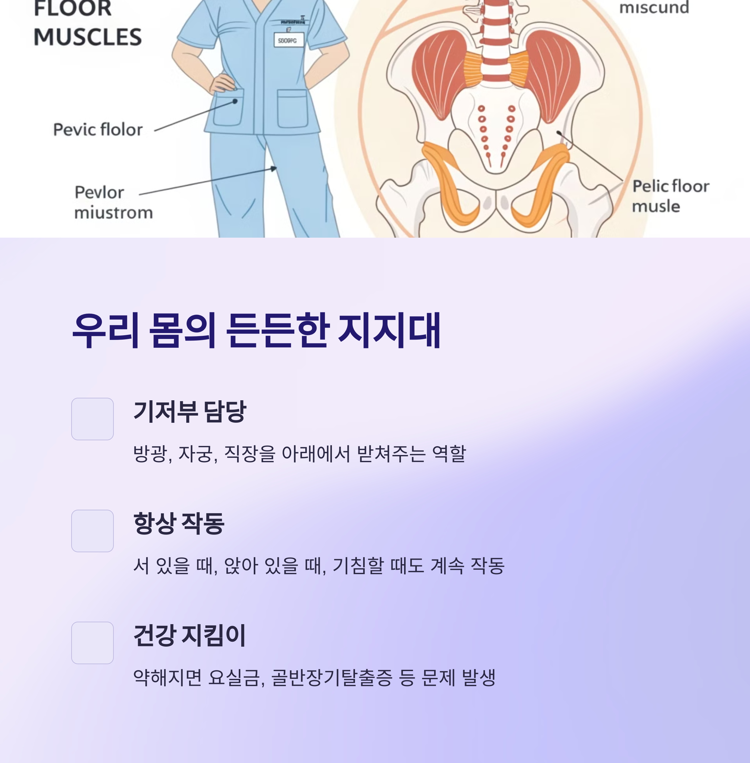 골반기저근의 중요성
