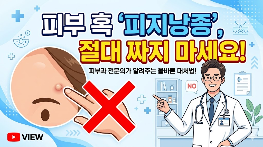 ALT : 피부 아래 피지낭종의 특징과 직접 짜면 안 되는 이유를 설명하는 이미지