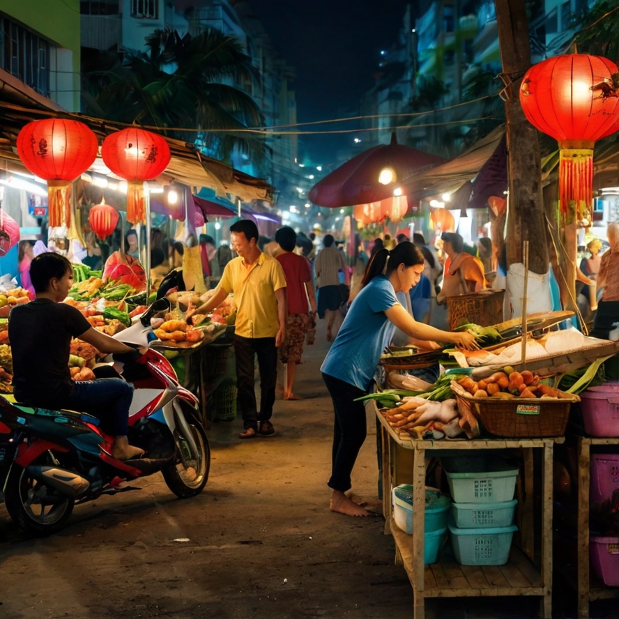 나트랑의 야시장 관련 이미지