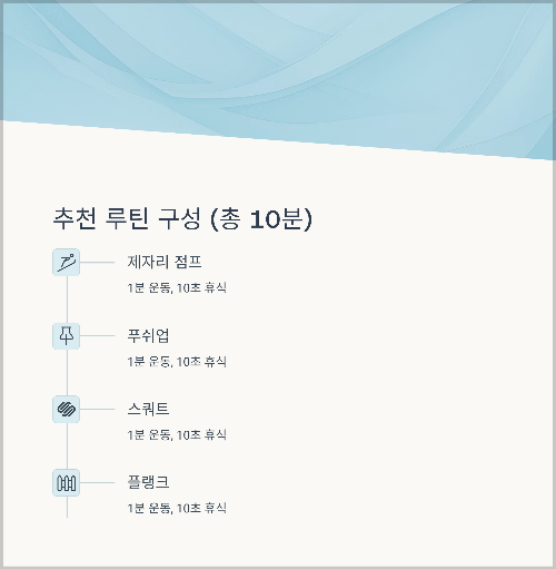 하루 10분, 체지방 태우는 초간단 홈트 루틴 공개
