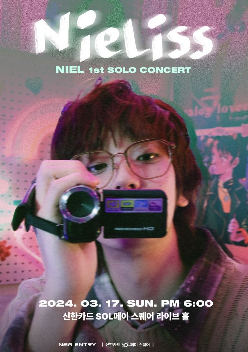 틴탑 &lsquo;Nieliss NIEL 1st SOLO CONCERT&rsquo; 포스터, 뉴엔트리