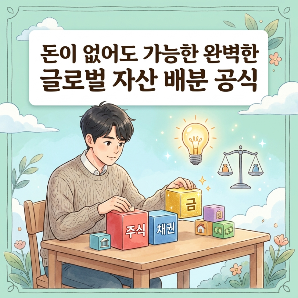 소액 자산 배분 투자를 위해 ETF의 장점과 단점을 비교 분석하는 포트폴리오 일러스트