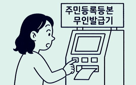 주민등록비용 무인발급기