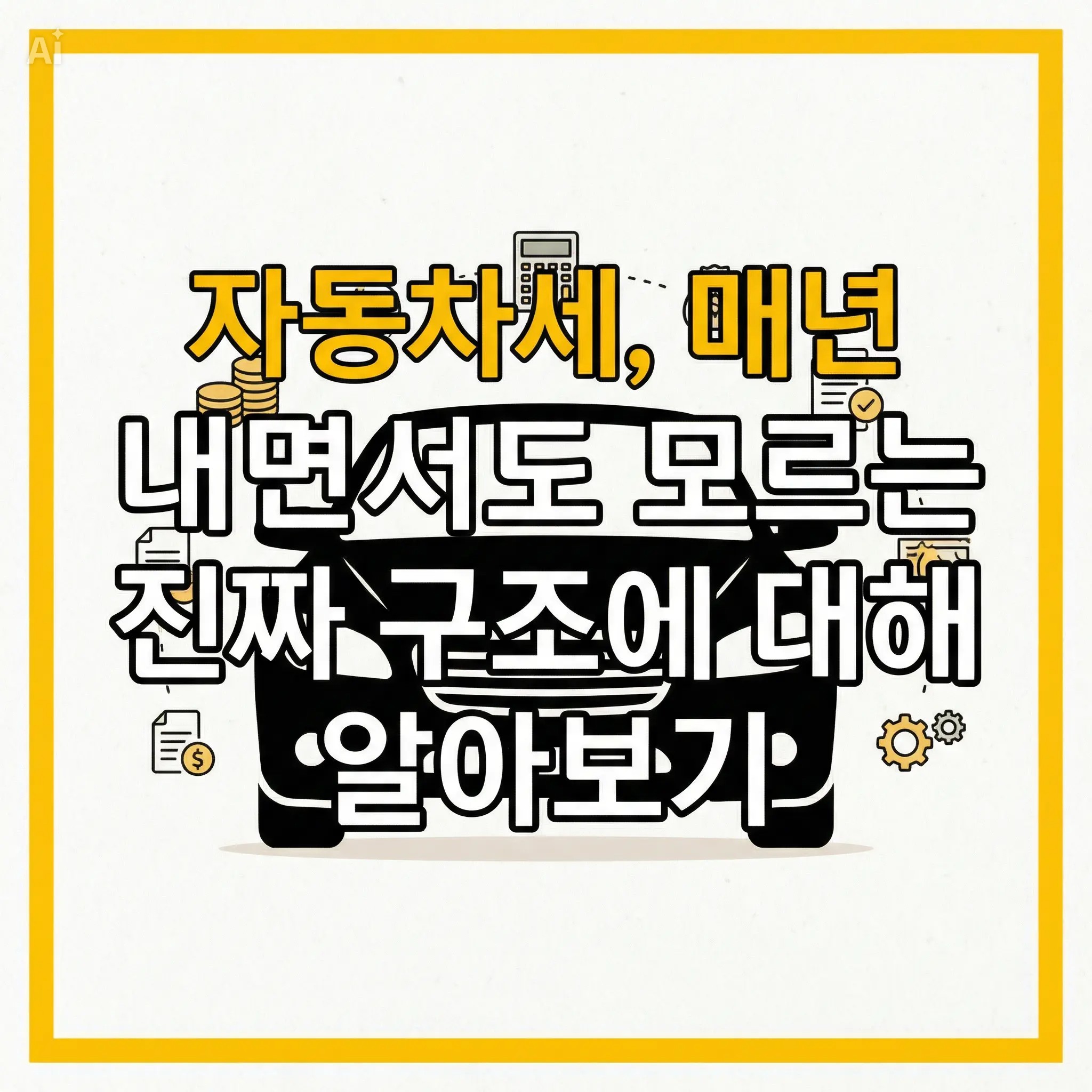 자동차세, 매년 내면서도 모르는 진짜 구조에 대해 알아보기