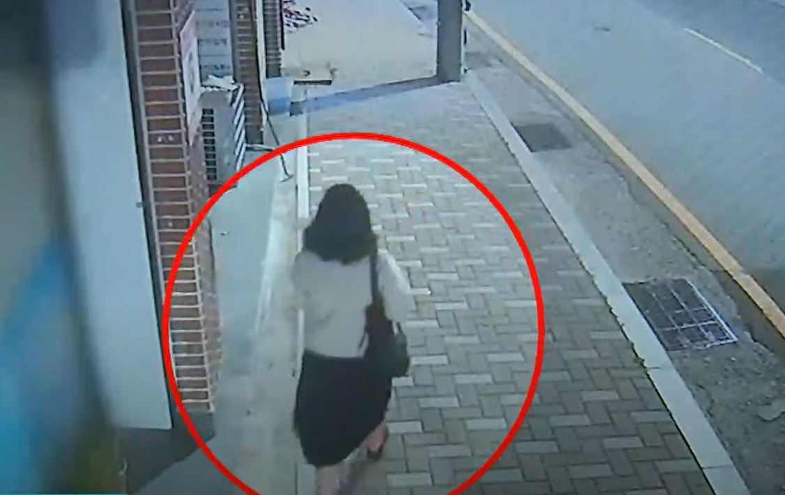 정유정 - CCTV에 찍힌 모습 -SBS 방송화면