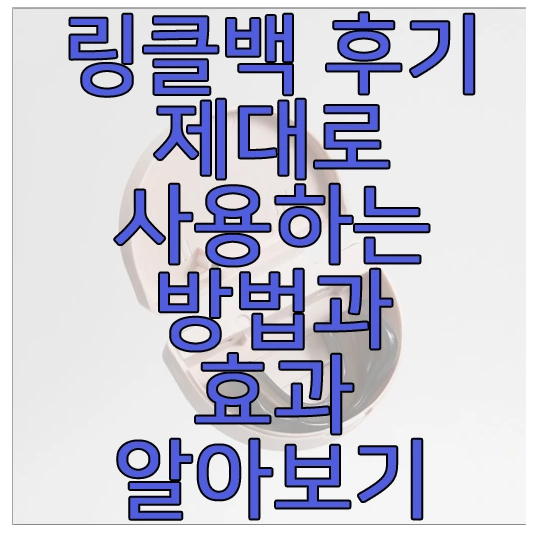 링클백에 관한 글 보러 가기 링크 사진