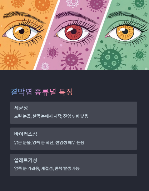 결막염 종류별 특징