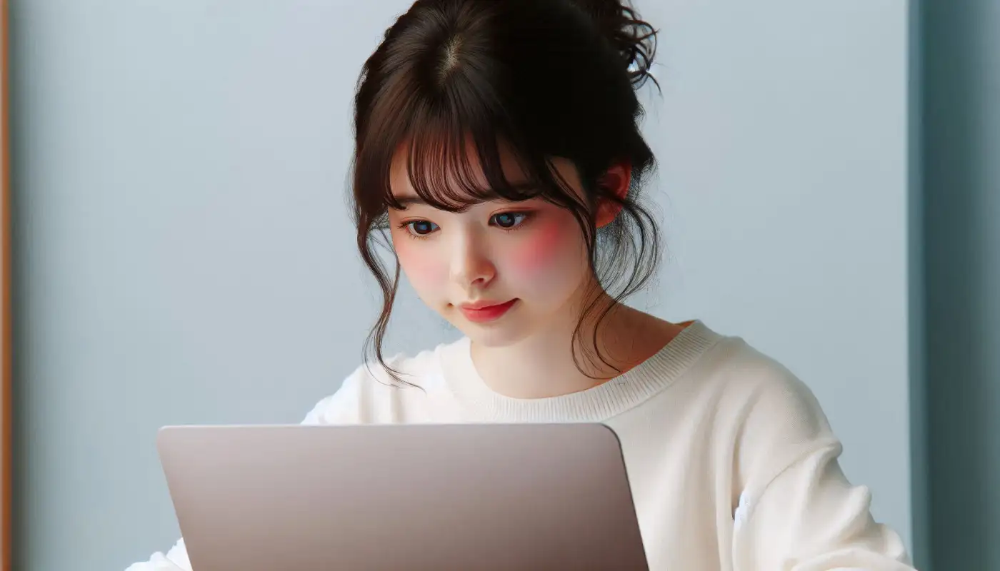 빗썸-출금주소-등록-방법을-알아보는-여성의-모습