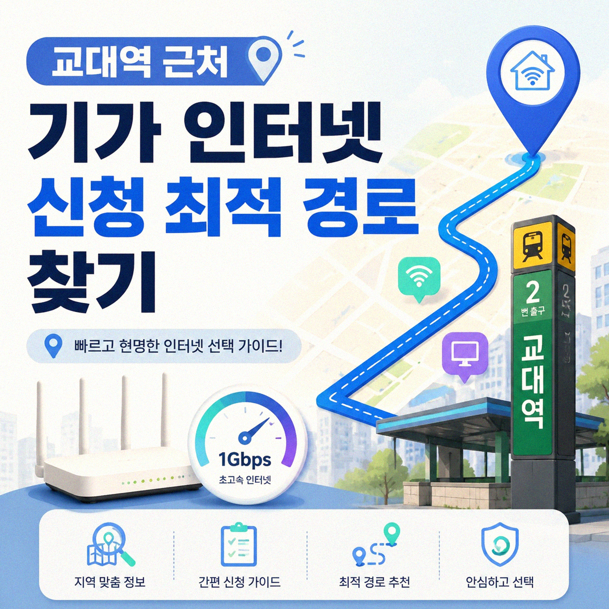 교대역 근처에서 올레 KT 기가 인터넷 신청 알아보기