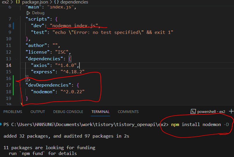 npm install nodemon -D