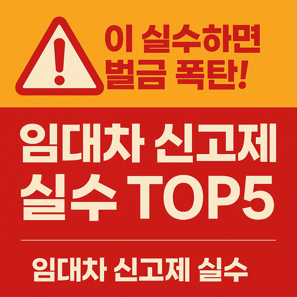 임대차 신고제 실수하면 생기는 문제 TOP5