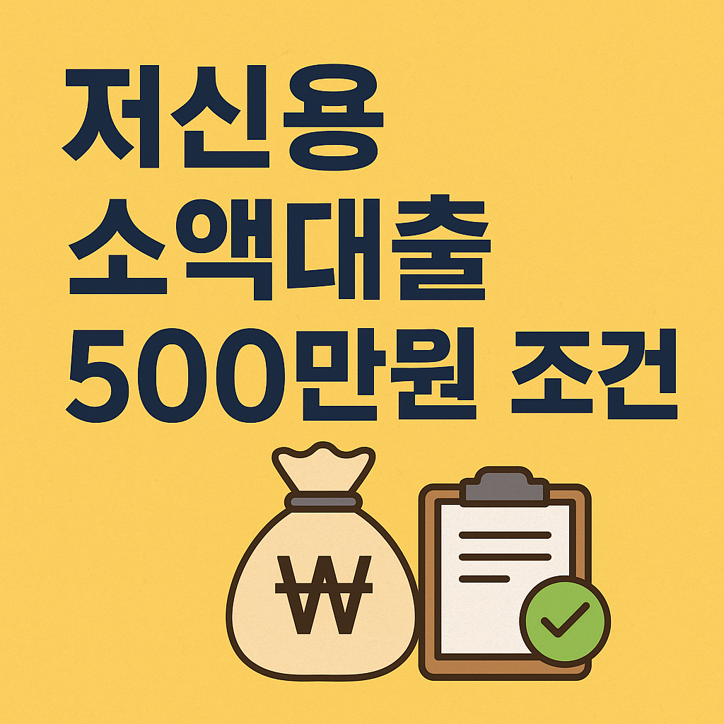 저신용 소액대출 500만원