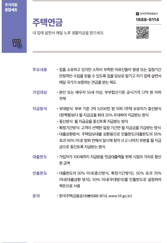 2025 주택연금 제도 안내 – 집에 살면서 받는 노후 생활자금 지원
