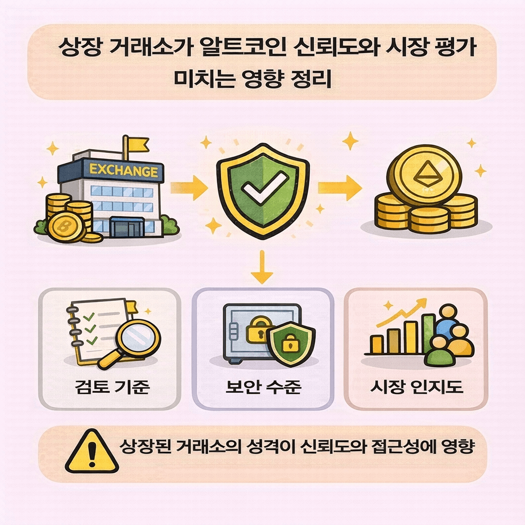 상장 거래소가 알트코인 신뢰도와 시장 평가 미치는 영향 정리