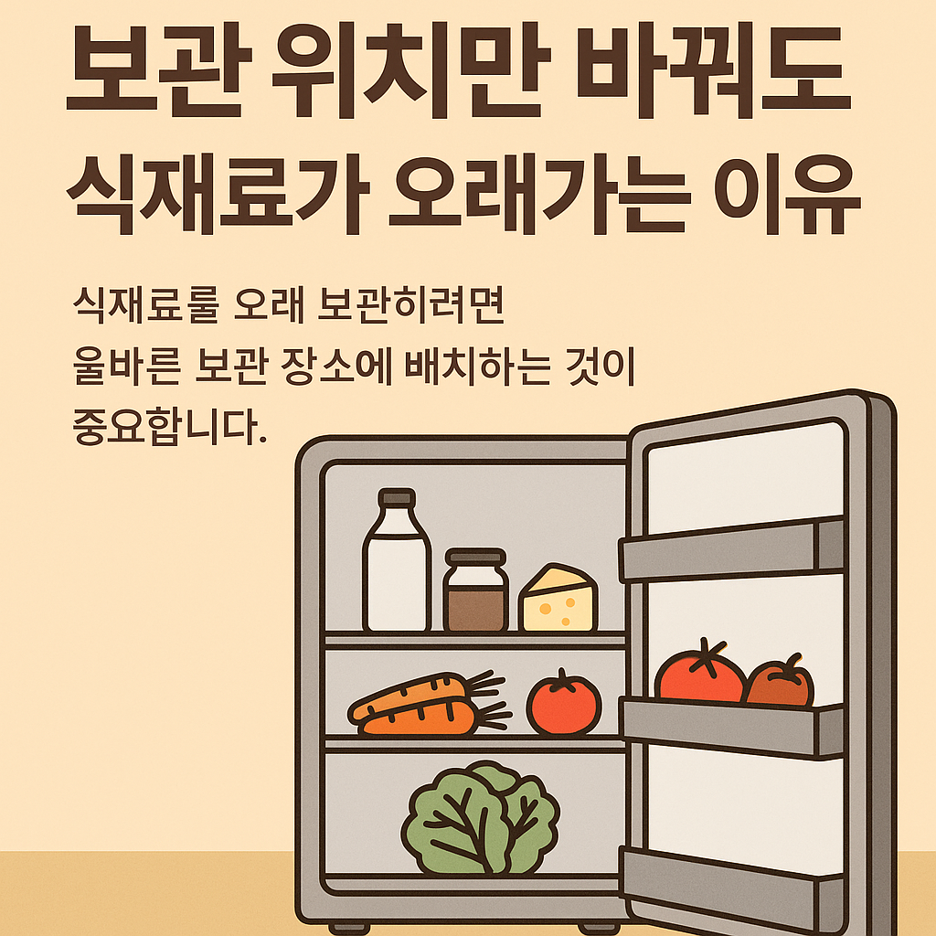 보관 위치만 바꿔도 식재료가 오래가는 이유