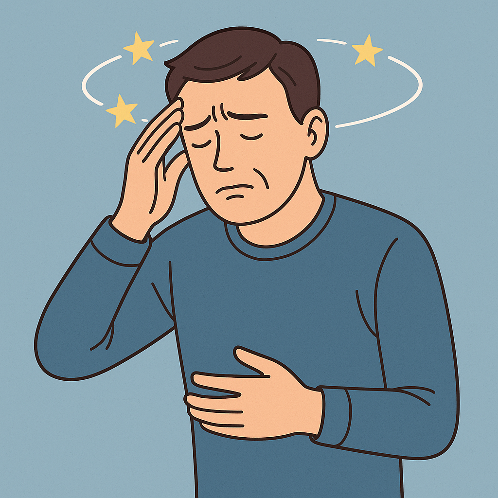 어지러움을 호소하는 사람