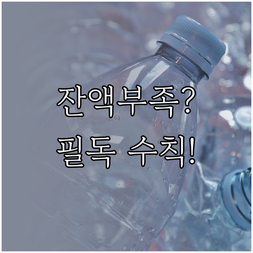 생계비계좌 잔액 부족 시 조치 방법과..