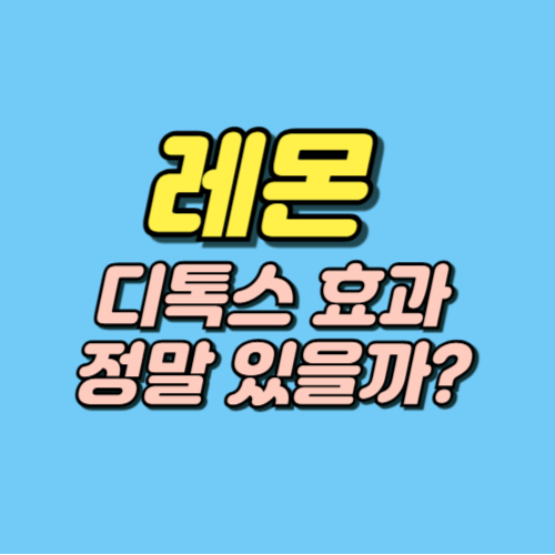 레몬 효능 부작용