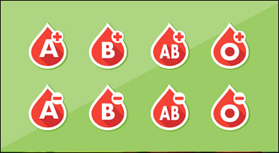 혈액형 종류 일러스트
