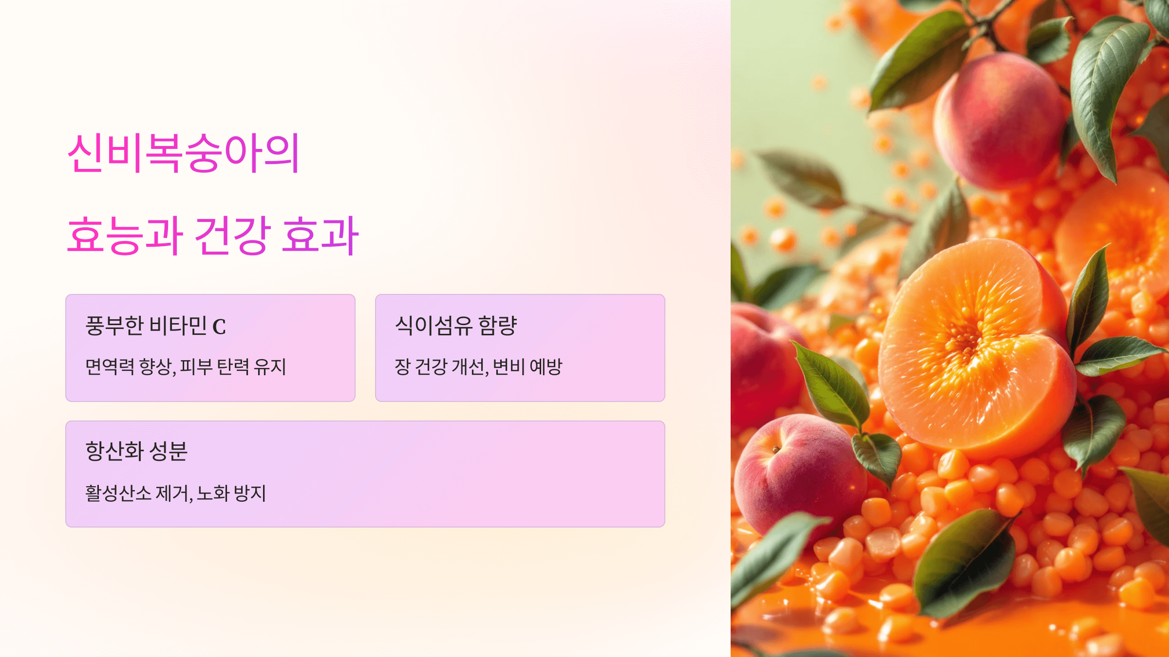 신비복숭아 사진입니다.